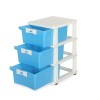 Nilkamal Chester 23 (Blue) Series Plastic Three Drawer Cabinet 